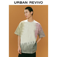 URBAN REVIVO UR2024春季男装时尚休闲设计感扎染圆领短袖T恤UML440012 多色 L