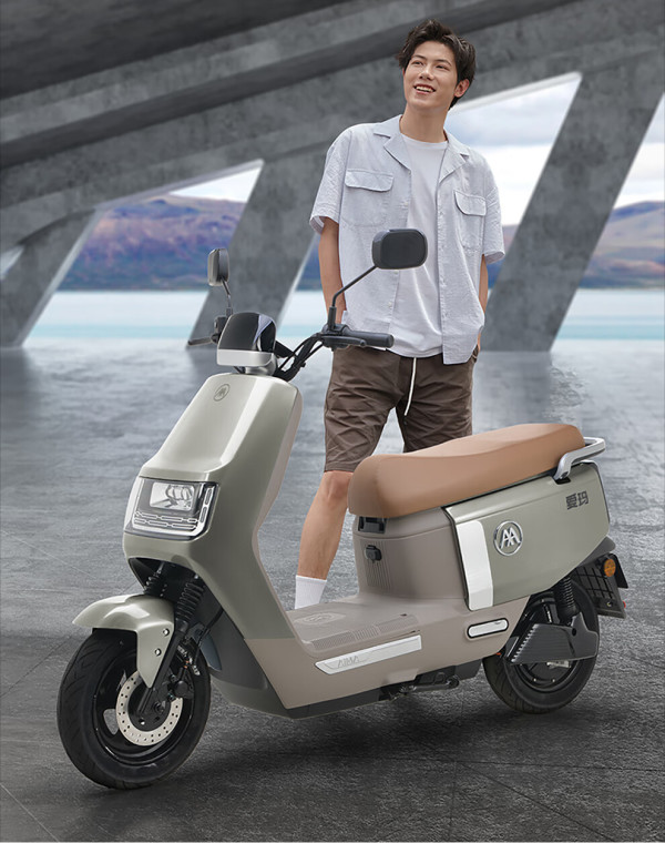 aima爱玛新国标卫士轻便电动摩托车到店选色提