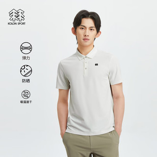 KOLON SPORT可隆短袖T恤吸湿速干男弹力防晒POLO衫 象牙白IV 185/2XL