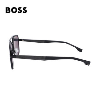 雨果博斯（HUGO BOSS）男女款墨镜时尚太阳镜眼镜时尚圆框修饰脸型1486S 哑光黑 54MM 0032K-哑光黑