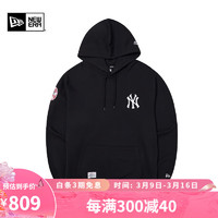 NEW ERA 纽亦华 2024MLB世界大赛卫衣复古针织连帽衫 14179206-黑色 XL