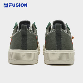 FILA FUSION斐乐潮牌男鞋POP III滑板生活鞋2024夏休闲帆布鞋 四叶草绿/常春藤青-FC 40.5