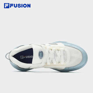 斐乐（FILA）FUSION斐乐潮牌女鞋RAPTURE专业滑板鞋2024夏时尚休闲鞋 奶白/纯蓝-GS 38.5