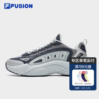 FILA 斐乐 FUSION斐乐潮牌男鞋复古老爹鞋2024夏休闲鞋运动鞋 合金灰/藏海蓝-AM 43