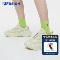 FILAFUSION斐乐潮牌女鞋老爹鞋陨石鞋2024夏季休闲鞋运动鞋 精华绿/白玉白-GW 36