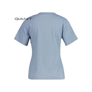 GANT 甘特 2024春季女士时尚印花圆领短袖T恤4200872 474淡蓝色 M