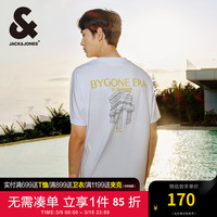 杰克琼斯 百搭情侣款 纯棉多色字母刺绣短袖T恤