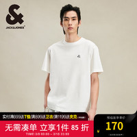 杰克·琼斯（JACK&JONES）夏时尚简约宽松款静奢风泡泡纱肌理短袖T恤男224201119 A06 本白色 常规 A06 本白色 165/88A/XS