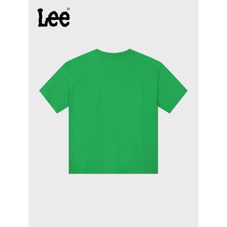 Lee童装短袖2024夏季男童女童休闲简约舒适儿童半袖t恤上衣 绿色 105cm