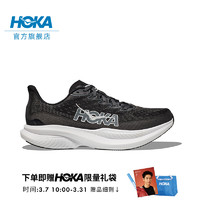 HOKA ONE ONE【限量礼袋】男女款春夏马赫6竞训公路跑步鞋MACH 6 黑色/白色-男 42.5