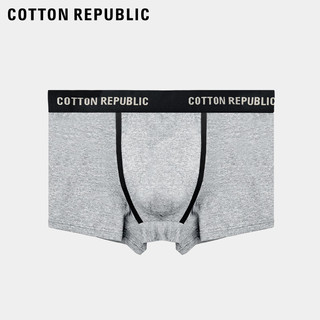 COTTON REPUBLIC/微型窗科技干爽内裤平角3条装男士内裤01123823 黑灰灰 XXL(185/105)