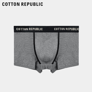 COTTON REPUBLIC/微型窗科技干爽内裤平角3条装男士内裤01123823 黑灰灰 XXL(185/105)