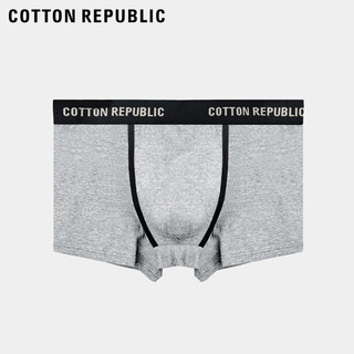 COTTON REPUBLIC/微型窗科技干爽内裤平角3条装男士内裤01123823 黑灰灰 XL(180/100)