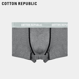 COTTON REPUBLIC/微型窗科技干爽内裤平角3条装男士内裤01123823 灰蓝蓝 XL(180/100)