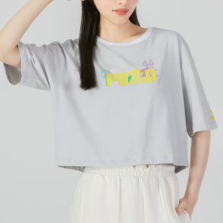 彪马（PUMA）女装 2024夏季运动服训练服潮流时尚半袖舒适透气圆领短袖T恤 538772-09 2XL（175/96）