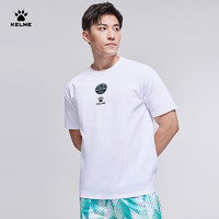 KELME 卡尔美 运动T恤男夏季足球文化衫短T绿城系列运动上衣