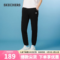 斯凯奇（Skechers）男子针织休闲裤L224M067 碳黑/0018 XXL 