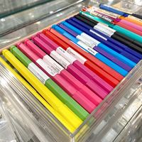 日本无印無印良品 MUJI水性六角粗细双头水彩笔荧光笔马克笔重点标记笔十色