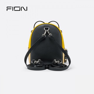 菲安妮（FION）联名多用包 小众设计双肩包 斜挎包女  黄/黑