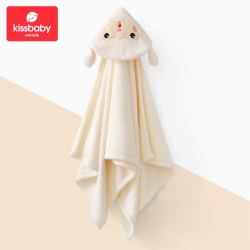 kissbabymiracle婴儿浴巾儿童宝宝斗篷浴袍新生儿珊瑚绒