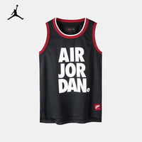 耐克（NIKE）童装男童篮球服背心季儿童T恤 正黑色 150(M) 