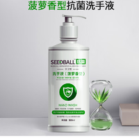 SEEDBALL 抗菌洗手液家用清香型杀菌消毒液500ml 红色