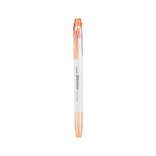 uni 三菱铅笔 PUS-103T 双头荧光笔 烟灰橙 单支装