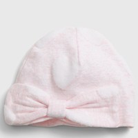 Gap 盖璞 新生婴儿甜美可爱针织小圆帽599933春秋款宝宝蝴蝶结毛线帽
