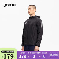 JOMA运动外套男春秋户外跑步训练梭织防风衣潮流休闲男装夹克上衣 黑色 M 170/76A