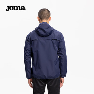 Joma 荷马 运动外套男春秋户外跑步训练梭织防风衣潮流休闲男装夹克上衣 藏青 5XL 200/100A