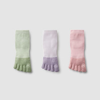 蕉内银皮501S分趾袜子女士撞色运动透气网眼抗菌五指二指可选夏季3双 【五趾】冰霜绿+青雾紫+雾粉 女士均码(34-39)