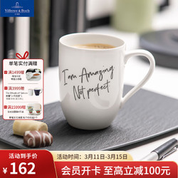 Villeroy & Boch 德国唯宝 Villeroy&Boch）絮语系列 进口陶瓷马克杯 北欧创意心情水杯 280ML 精彩人生