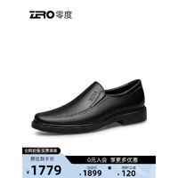 零度Zero商务休闲男2024加州工艺轻便舒适耐磨套脚软底鞋子男 黑色 41