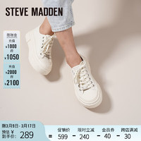 史蒂夫·马登 STEVE MADDEN /思美登春季厚底绑带运动女士休闲鞋饼干鞋女BECA 白色 38