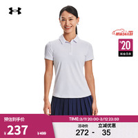 安德玛 UNDERARMOUR）Playoff女子高尔夫运动Polo衫1377335 白色100 M