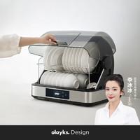 olayks 欧莱克 消毒柜 台式消毒碗柜 家用保洁柜 迷你小型碗筷刀架高温消毒烘干柜55L  55L 4-12人用