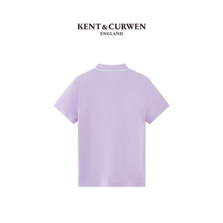KENT&CURWEN 肯迪文KC款字母刺绣纯棉短袖Polo衫K45H9EI111 紫丁花色 XL