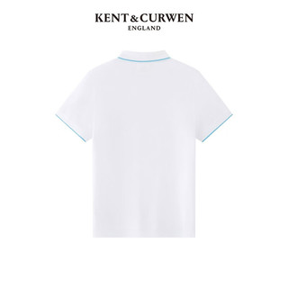 KENT&CURWEN 肯迪文KC款字母刺绣纯棉短袖Polo衫K45H9EI111 白色 XXL