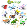 KIDNOAM儿童拼装小颗粒积木昆虫蜜蜂动物组装小朋友6岁玩具幼儿园 趣味昆虫世界三个装