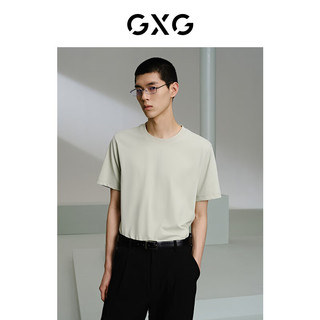 GXG男装 零压系列灰绿短袖T恤 24年夏季G24X442064 灰绿 165/S