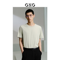 GXG 男装 零压系列灰绿短袖T恤 24年夏季G24X442064 灰绿 180/XL