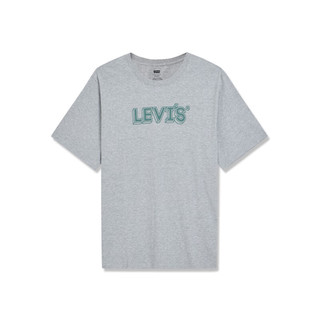 Levi's 李维斯 24春季男士短袖T恤LOGO印花休闲复古简约百搭 灰色 16143-1345 M
