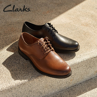 Clarks其乐优跃艾德系列男款英伦正装皮鞋经典德比鞋休闲皮鞋结婚 黑色 261780427  42