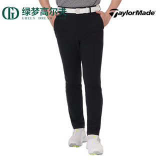 Taylormade泰勒梅高尔夫服装男装春夏运动长裤男士舒适透气修身裤子 浅褐色M19539 M