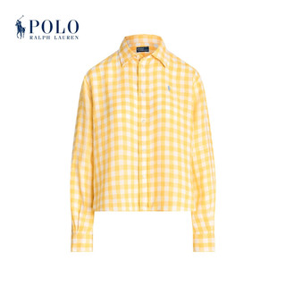 Polo Ralph Lauren 拉夫劳伦 女装 24年夏宽松短款版亚麻衬衫RL25526 700-多色 XS