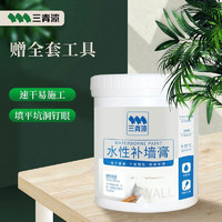 三青 墙面修补膏内墙涂料腻子粉补墙膏钉眼裂缝修补膏 补墙膏白色600g