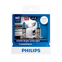 PHILIPS 飞利浦 汽车大灯升级白光卤素灯泡4300K银战士H1H4H7远近光雾灯