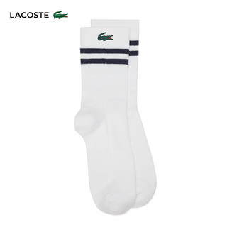 LACOSTE法国鳄鱼男女同款24春季休闲百搭袜子|RA1095 522/白色 35/38