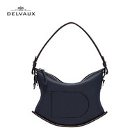 Delvaux24春夏包包女包手提包单肩腋下包PinSwing系列  藏青(线上限量)