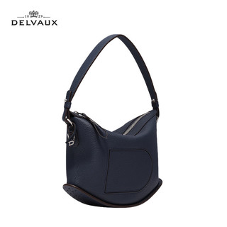 Delvaux24春夏包包女包手提包单肩腋下包PinSwing系列  藏青(线上限量)